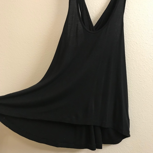 Women’s GAP Modal Rayon Criss Cross Back Tank In Black Size X-Small Petite - Picture 6 of 9